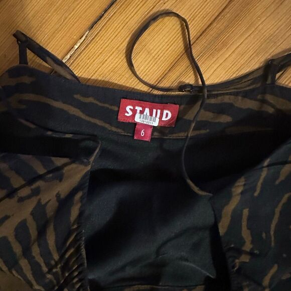 STAUD Bell Zebra Print Dress Size 6 - Picture 6 of 8